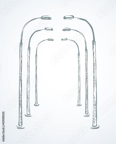 Modern street Lantern. Sketch