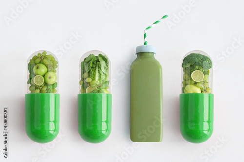 Smoothie vitamin boost concept
