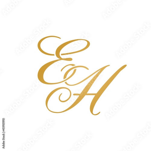 EH initial monogram logo