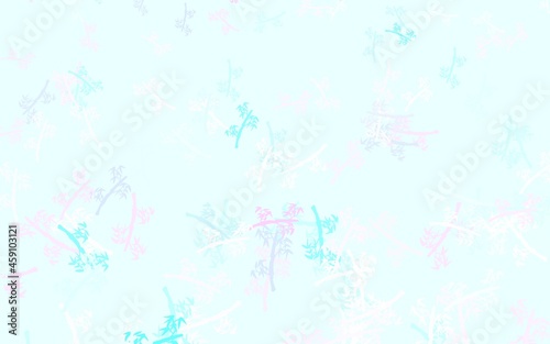 Light Pink  Blue vector elegant template with branches.