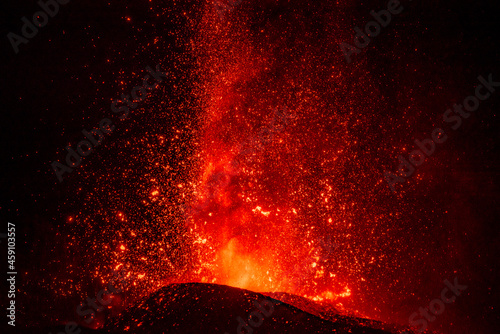 Cumbre Vieja volcanic eruption in La Palma Canary Islands 2021 photo