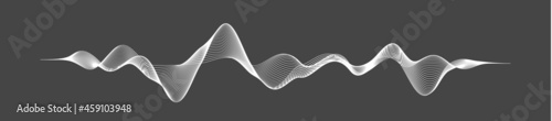 Radio waves vector. Radio frequency identification. Wireless communication. Sound waves abstract vector illustration