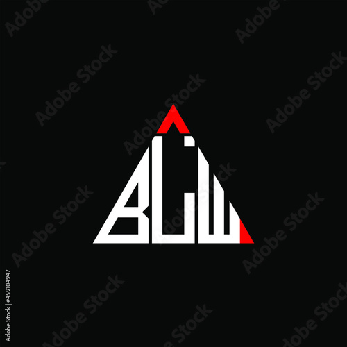 BLW letter logo creative design. BLW unique design
