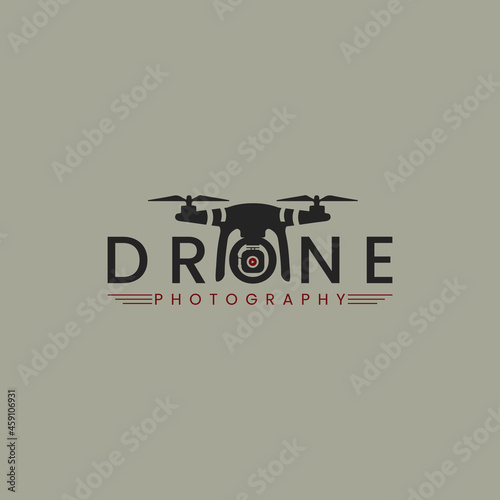 Drone camera logo vector. Simple and modern. Suitable for use in the photography technology industry, services, YouTube channels etc.