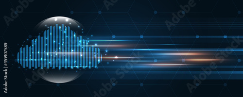 Cloud computing storage technology background digital data services innovation concept