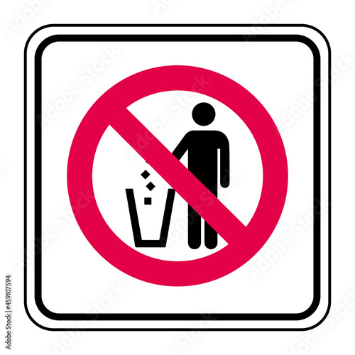 Logo défense de déposer des ordures.