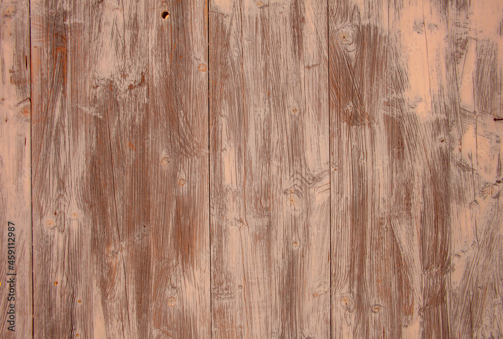 Fototapeta premium blue wood texture background, top view wooden plank panel, peeling paint on wood