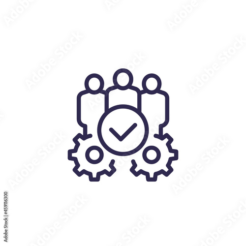 HR and management line icon