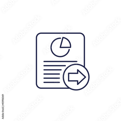 send report line icon on white