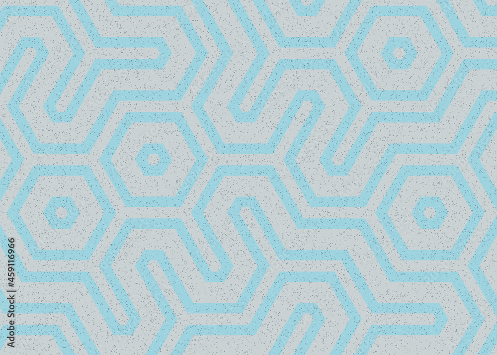 Fototapeta premium Colour Hexagon Tile Connection art background design illustration