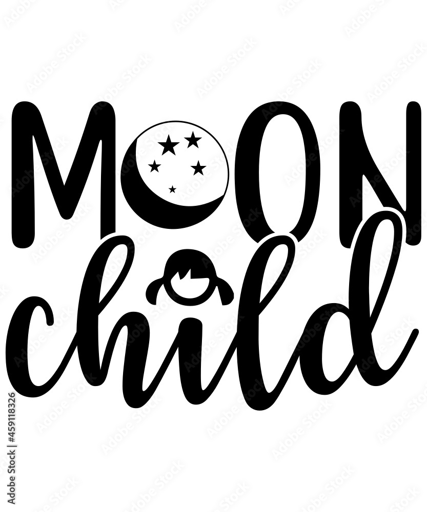 Obraz premium Moon SVG, Moon Png, Moon, Moon and Stars svg, Cricut cut files, Night sky, set, Star Svg, Sun Svg, sunshine svg,