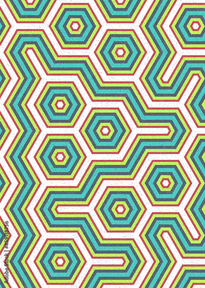 Colour Hexagon Tile Connection art background design illustration Colour Hexagon Tile Connection art background design illustration