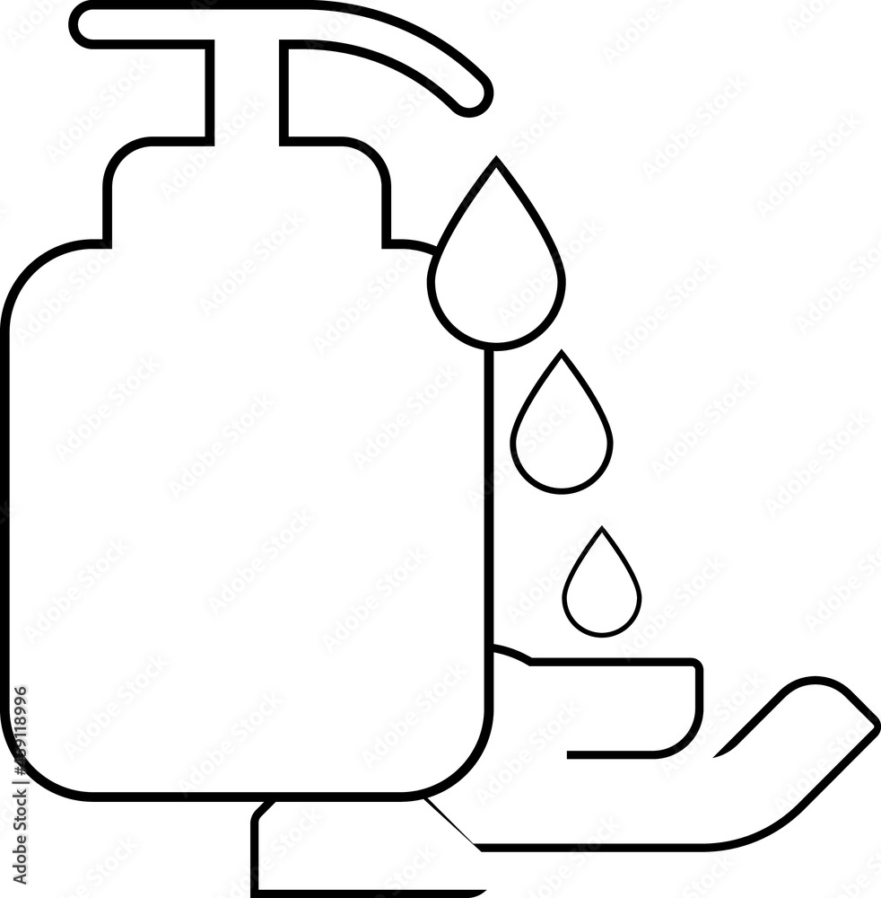 Hand washing vector icon on white background Hand washing vector icon on white background