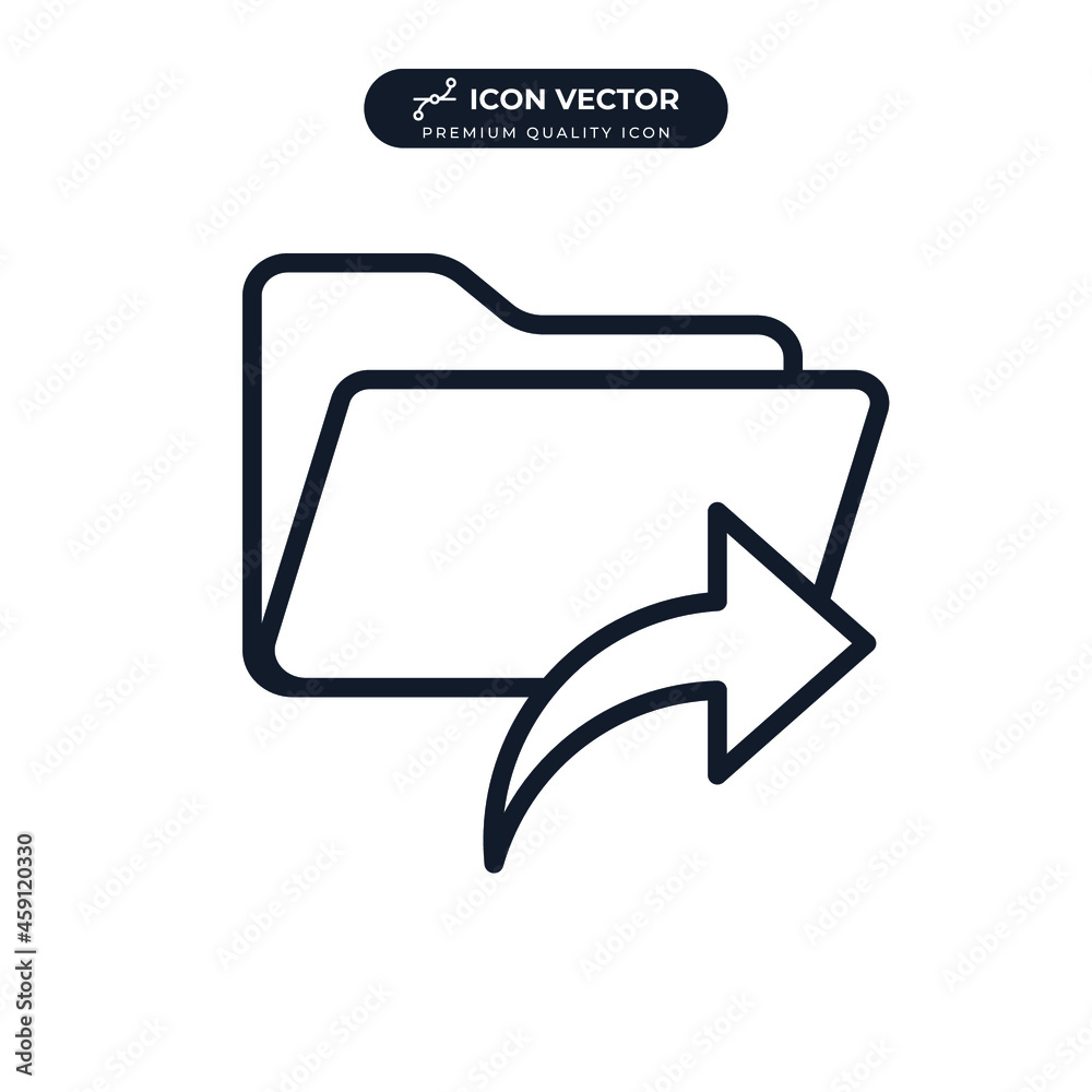 Folder icon symbol template for graphic and web design collection logo vector illustration