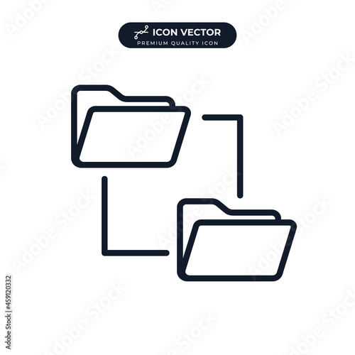 Folder icon symbol template for graphic and web design collection logo vector illustration