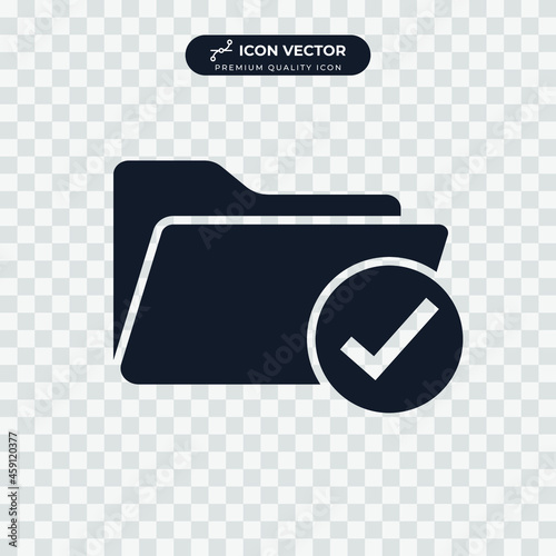Folder icon symbol template for graphic and web design collection logo vector illustration