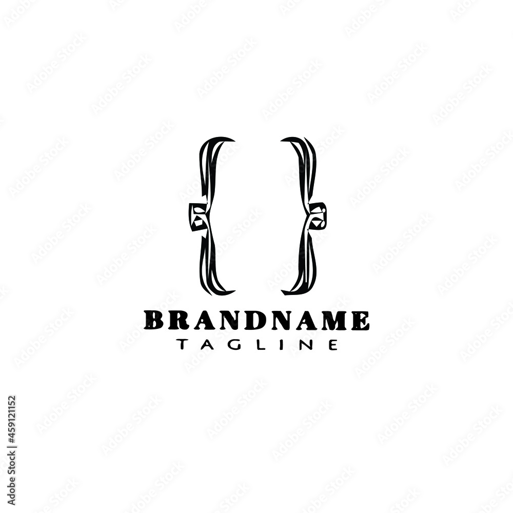 brackets simple logo icon design template black isolated vector illustration