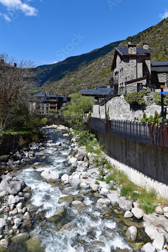 Tableau sur toile Andorra - Encamp - Fluss Gran Valira