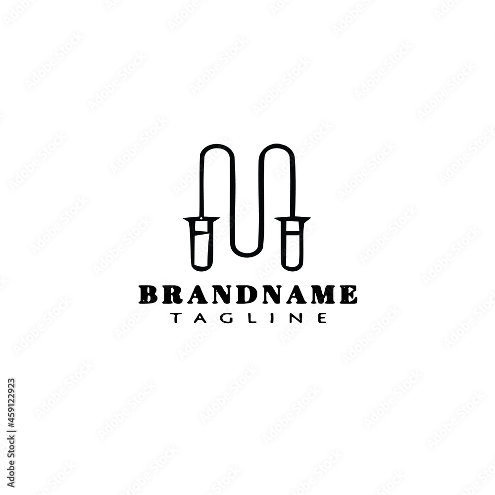 jumping rope logo icon design template black isolated vector jumping rope logo icon design template black isolated vector