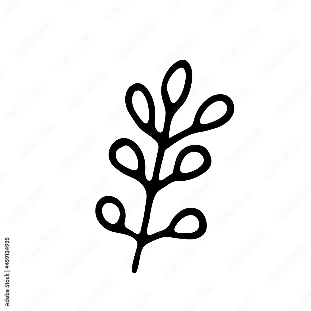 Hand drawn branch for banner, postcard or logo. Hand drawn branch for banner, postcard or logo.