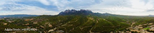 Panoramic view of the Montserrat massif