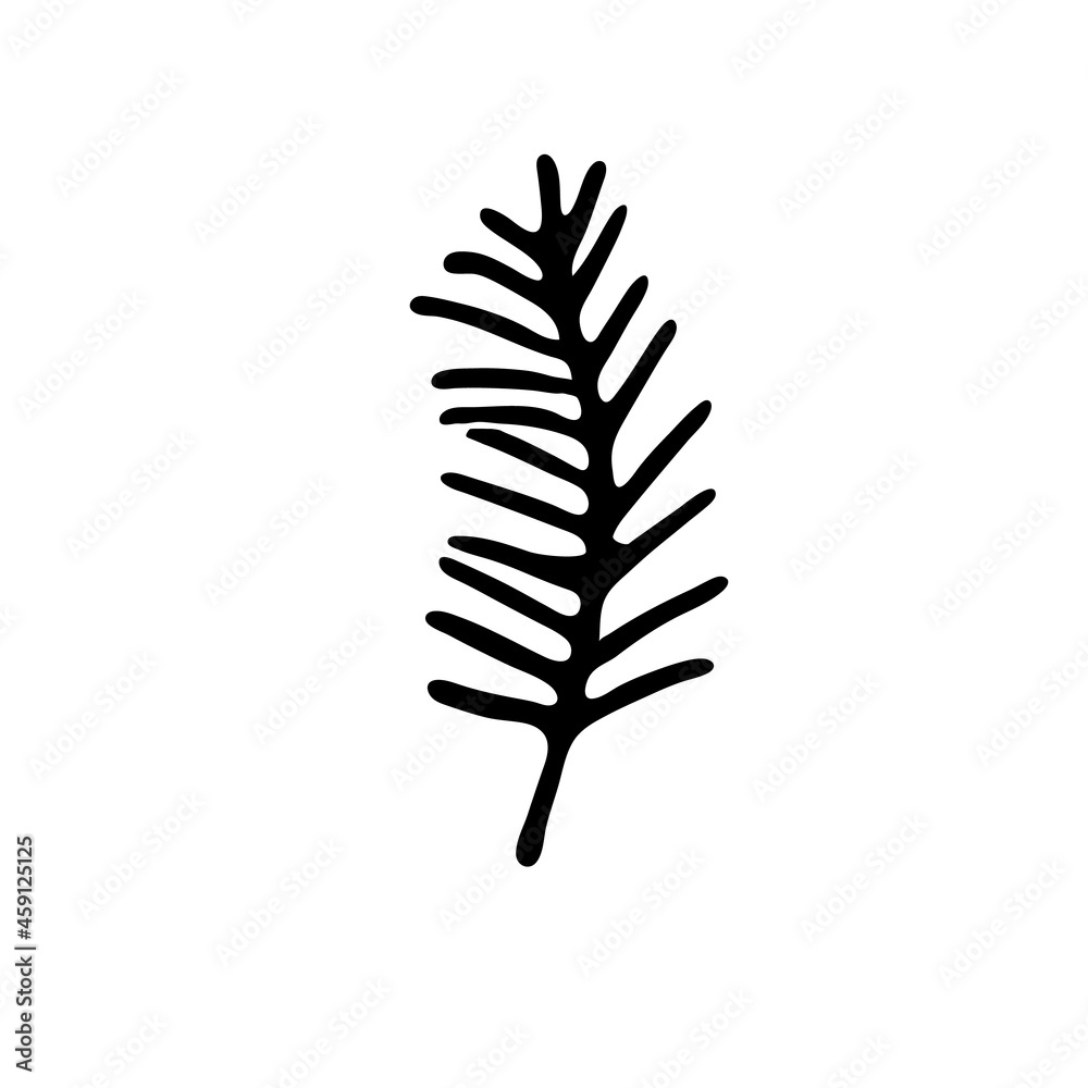 Hand drawn branch for banner, postcard or logo. Hand drawn branch for banner, postcard or logo.