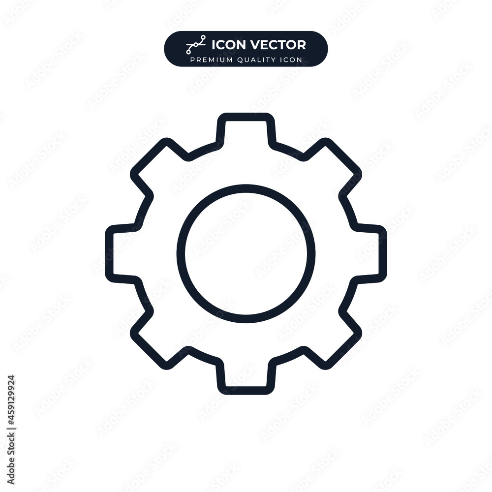 gear icon symbol template for graphic and web design collection logo vector illustration