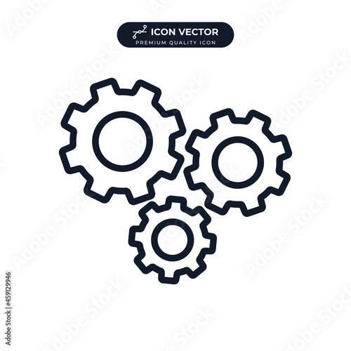 gear icon symbol template for graphic and web design collection logo vector illustration