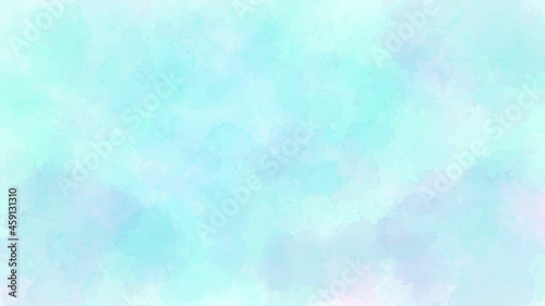 Blue turquoise background Abstract watercolor texture Soft paint brush strokes backdrop. Abstract vector watercolor background design vector illustration.