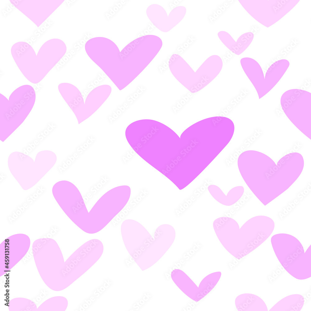 Seamlessly vector wallpaper with hearts