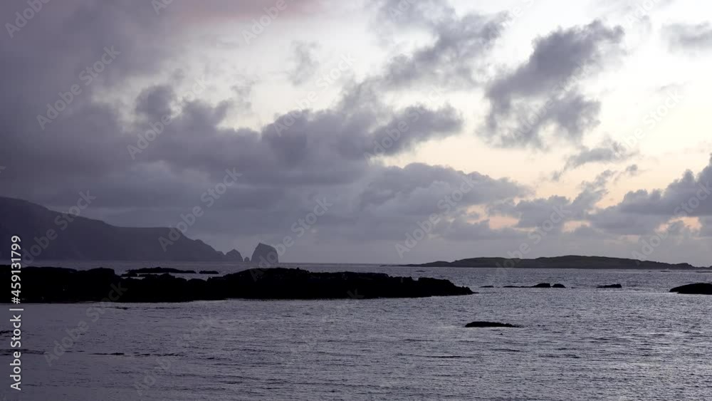 Beautiful clouds after sunset in Rossbeg, County Donegal - Ireland Beautiful clouds after sunset in Rossbeg, County Donegal - Ireland