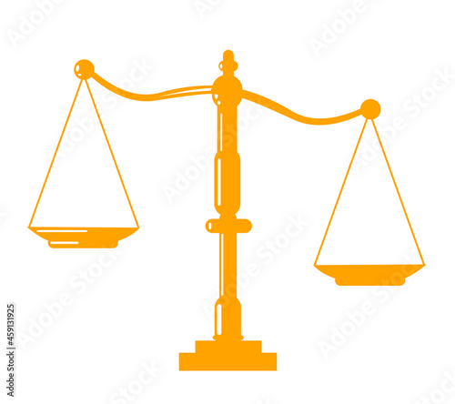 Justice scale icon vector