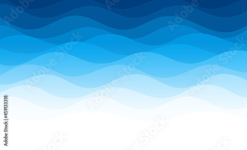 Abstract blue wave of the sea vector background