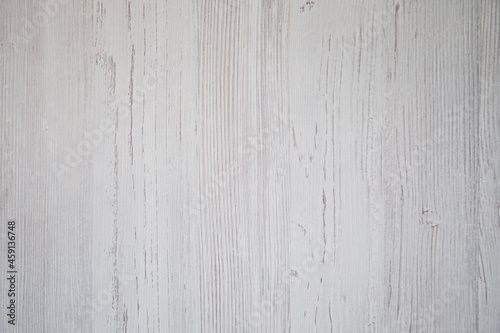 Vintage white wooden table background. Painted board texture.