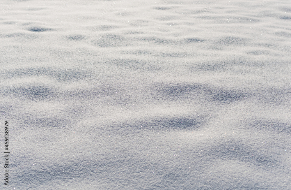 The ground is covered with white snow The ground is covered with white snow