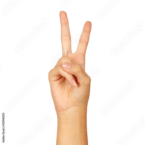 american sign language number 2
