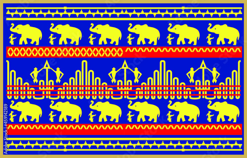 INDONESIAN COULTURE PROVINCE LAMPUNG ELEPHANT TAPIS photo
