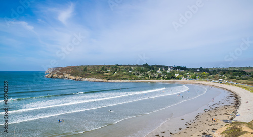 Paysage de Bretagne avec ses plages de sable.