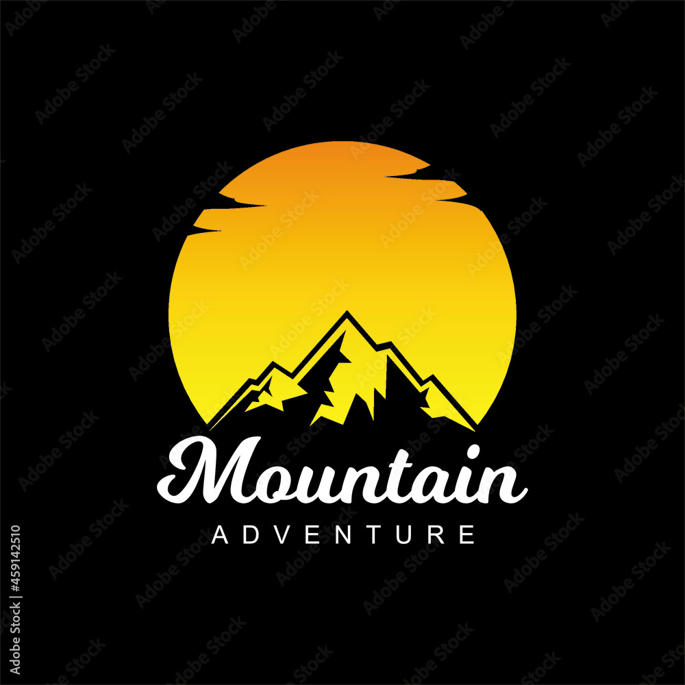 Mountain Adventure Logo Design Illustration