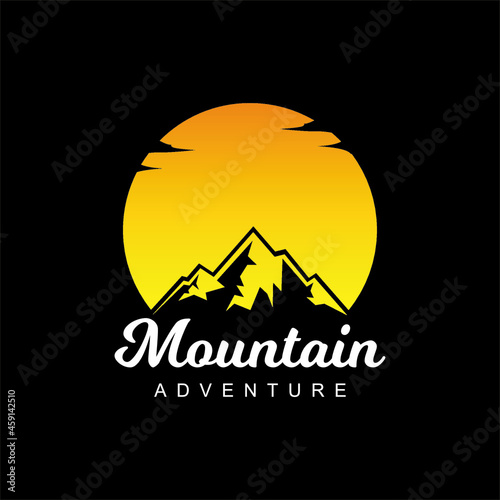 Mountain Adventure Logo Design Illustration © Abu