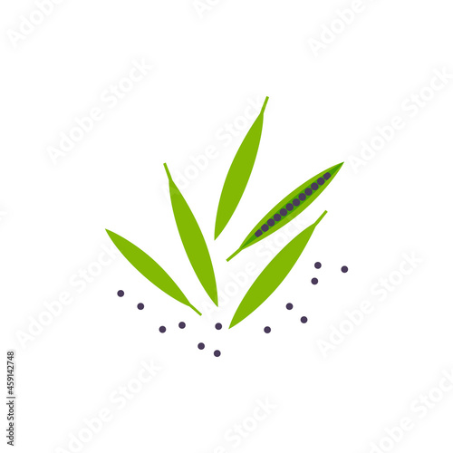 Mustard seed vector illustration isolated on white background
