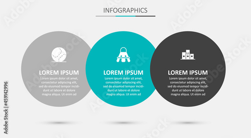 Set Badminton shuttlecock, Baseball ball and Award over sports winner podium. Business infographic template. Vector