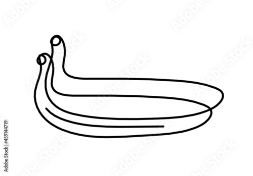 Drawing line banana on the white background. Vector © suns07butterfly