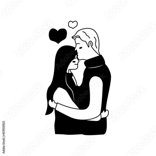 Black love couple design vector