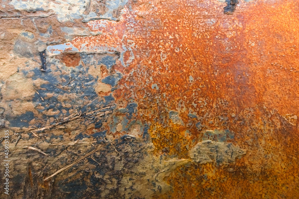 Rusty and dirty metal surface. Texture of rust