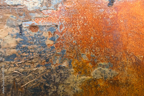 Obraz na płótnie Rusty and dirty metal surface. Texture of rust w salonie
