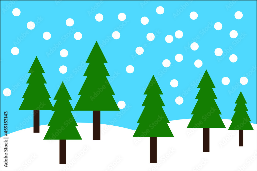 christmas trees in the snow christmas trees in the snow