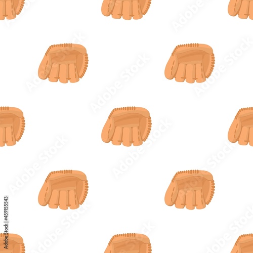 Baseball glove pattern seamless background texture repeat wallpaper geometric vector