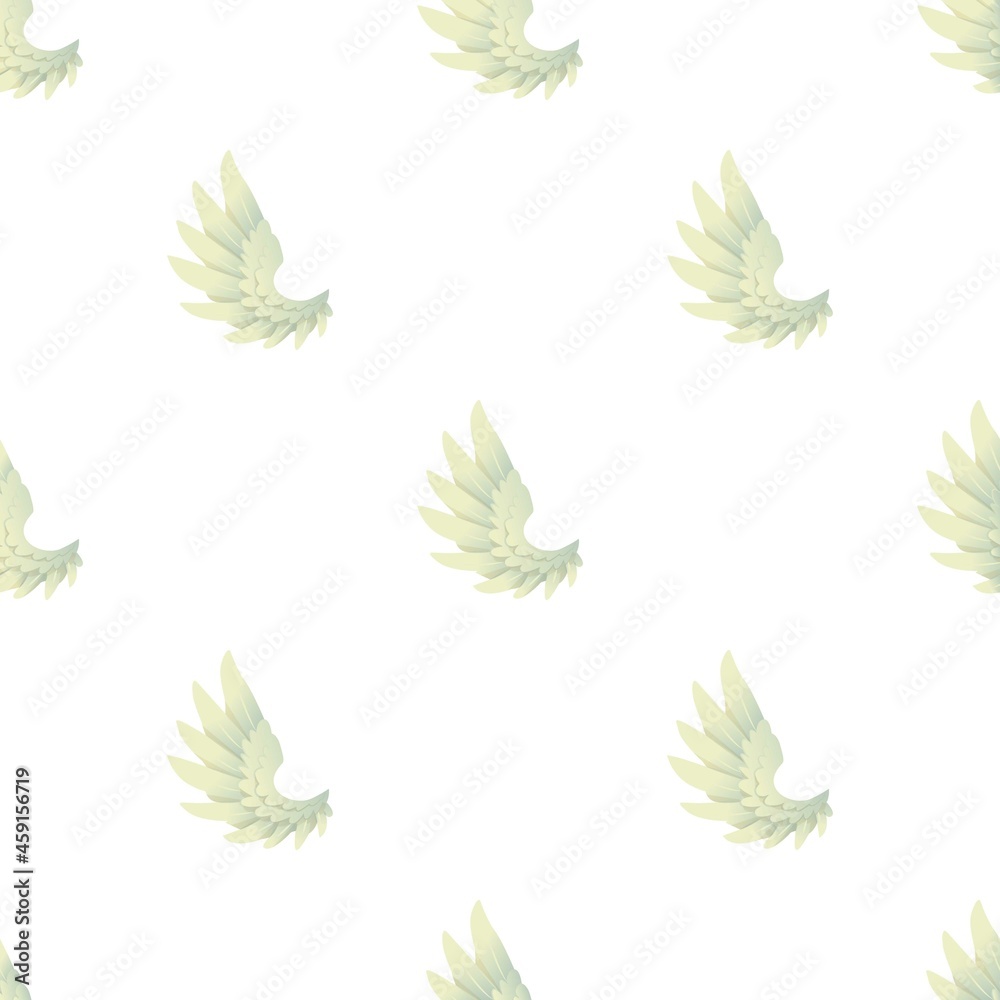 Angel wing pattern seamless background texture repeat wallpaper geometric vector