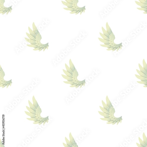 Angel wing pattern seamless background texture repeat wallpaper geometric vector